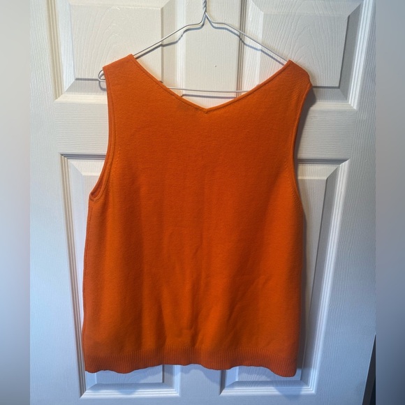Orange V-Neck Tank Top - Picture 5 of 6